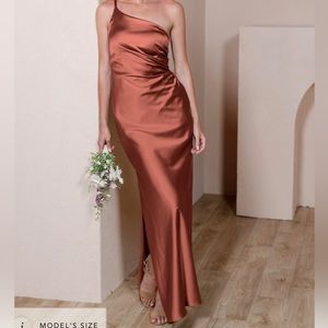 REVELRY Jade Satin Dress